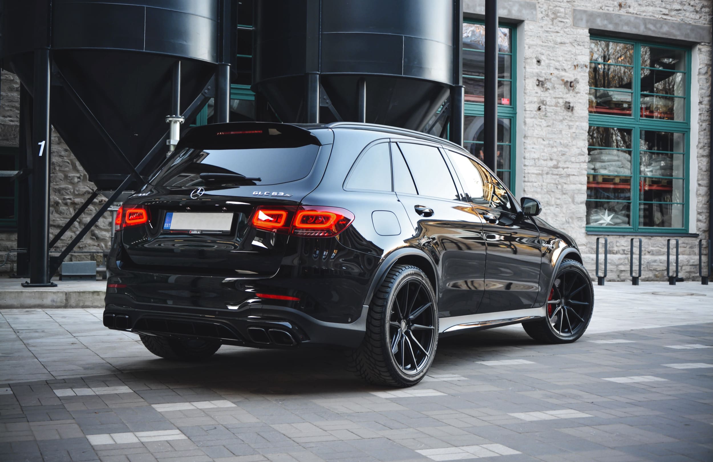 Mercedes GLC 63S on Vossen HF3 21'' Wheels Rear Angle