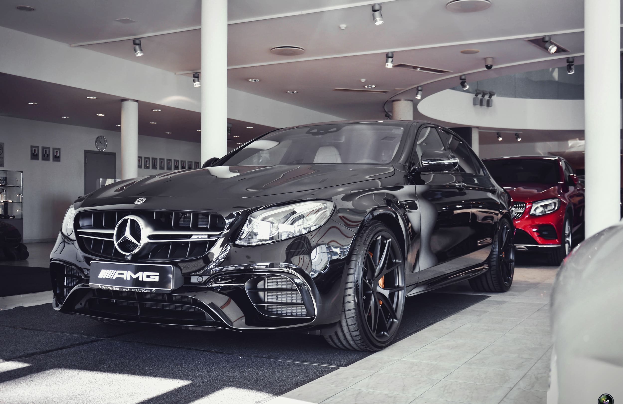 Mercedes E63S front quarter with HRE P101 forged wheels