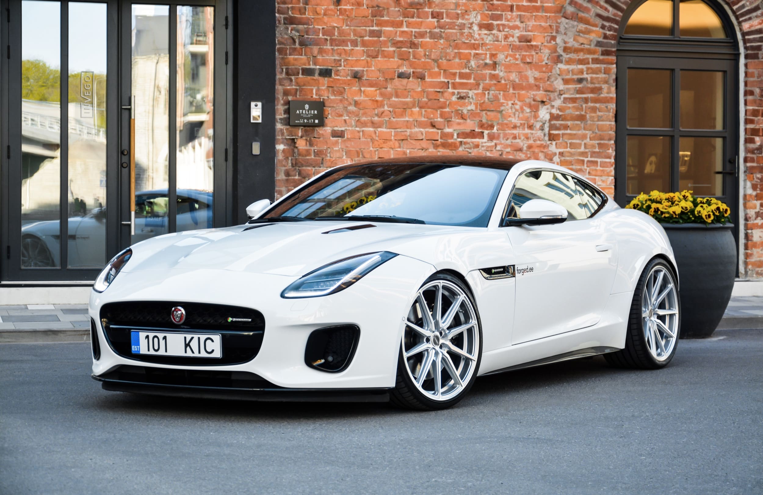 Front Quarter Jaguar Ftype Coupe Vossen Wheels